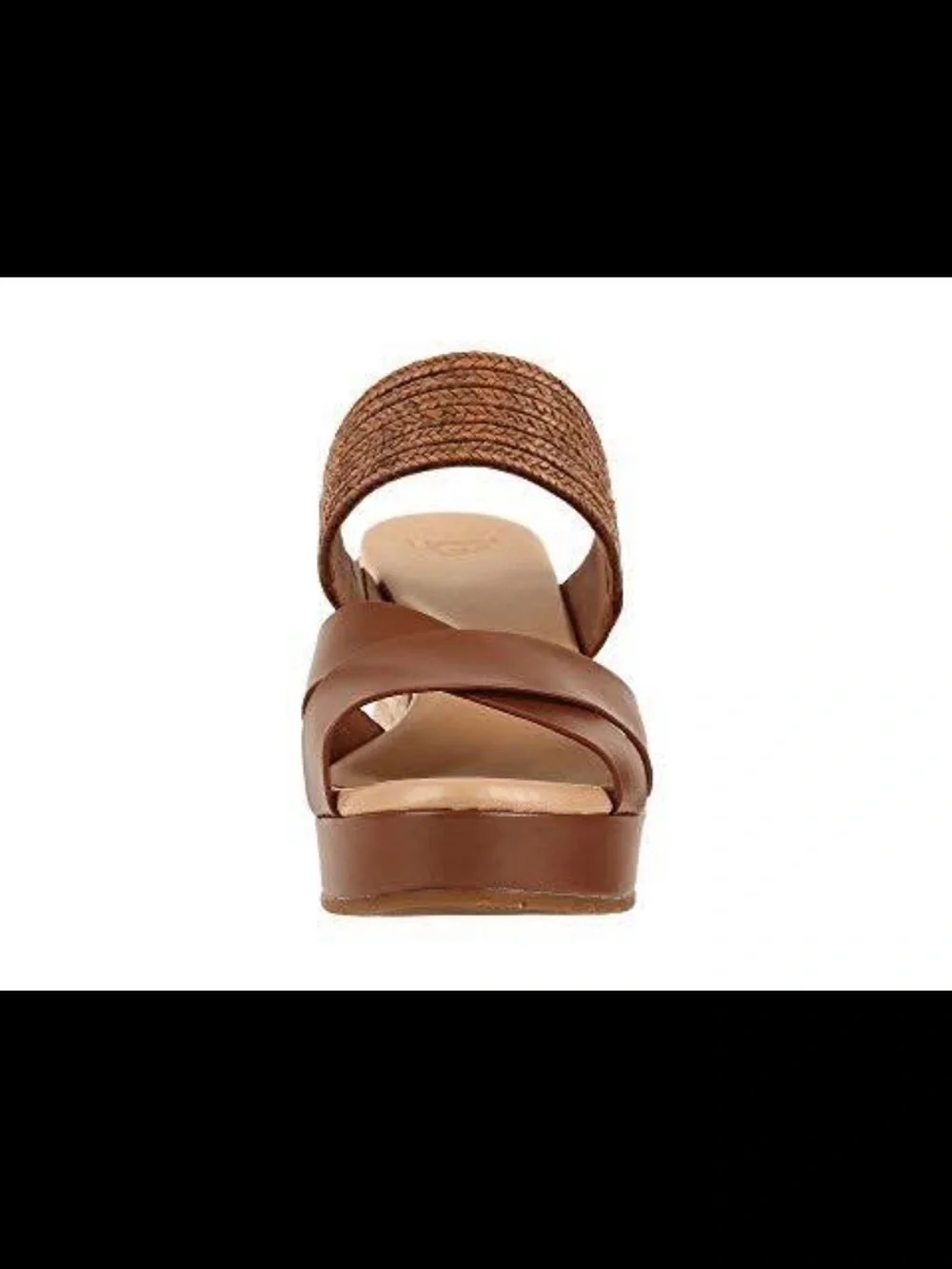 UGG Women’s Brown Braided Espadrille Wedge Sandals
